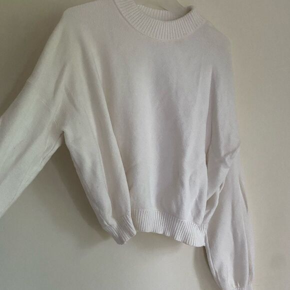 Ardene White Crew Neck Sweater Soft Knit Essential - Picture 5 of 5